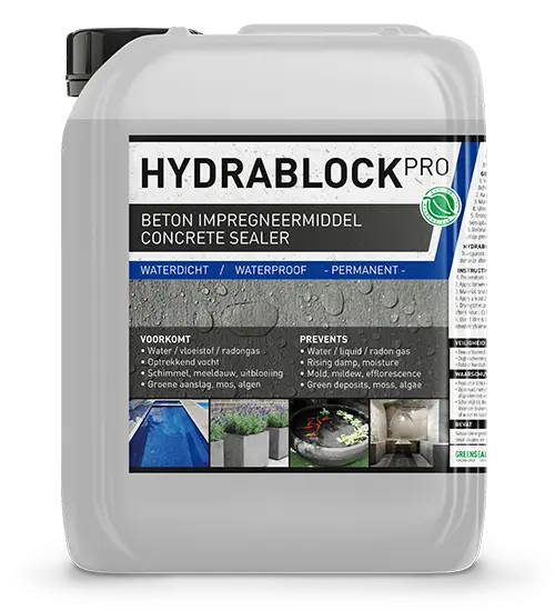 hydrablock pro, concrete sealer, waterproofing agent, cellar waterproofing, permanent waterproofing concrete